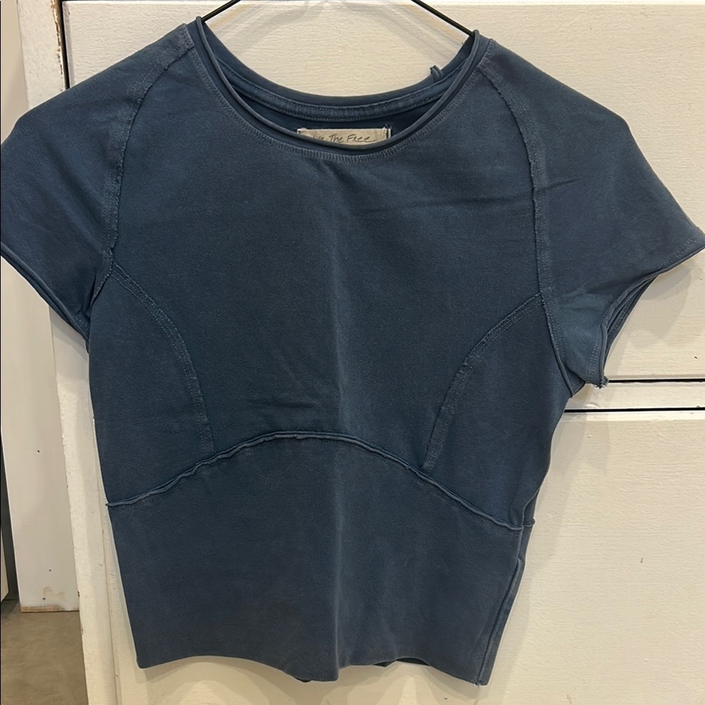 Free People Women's Blue Top